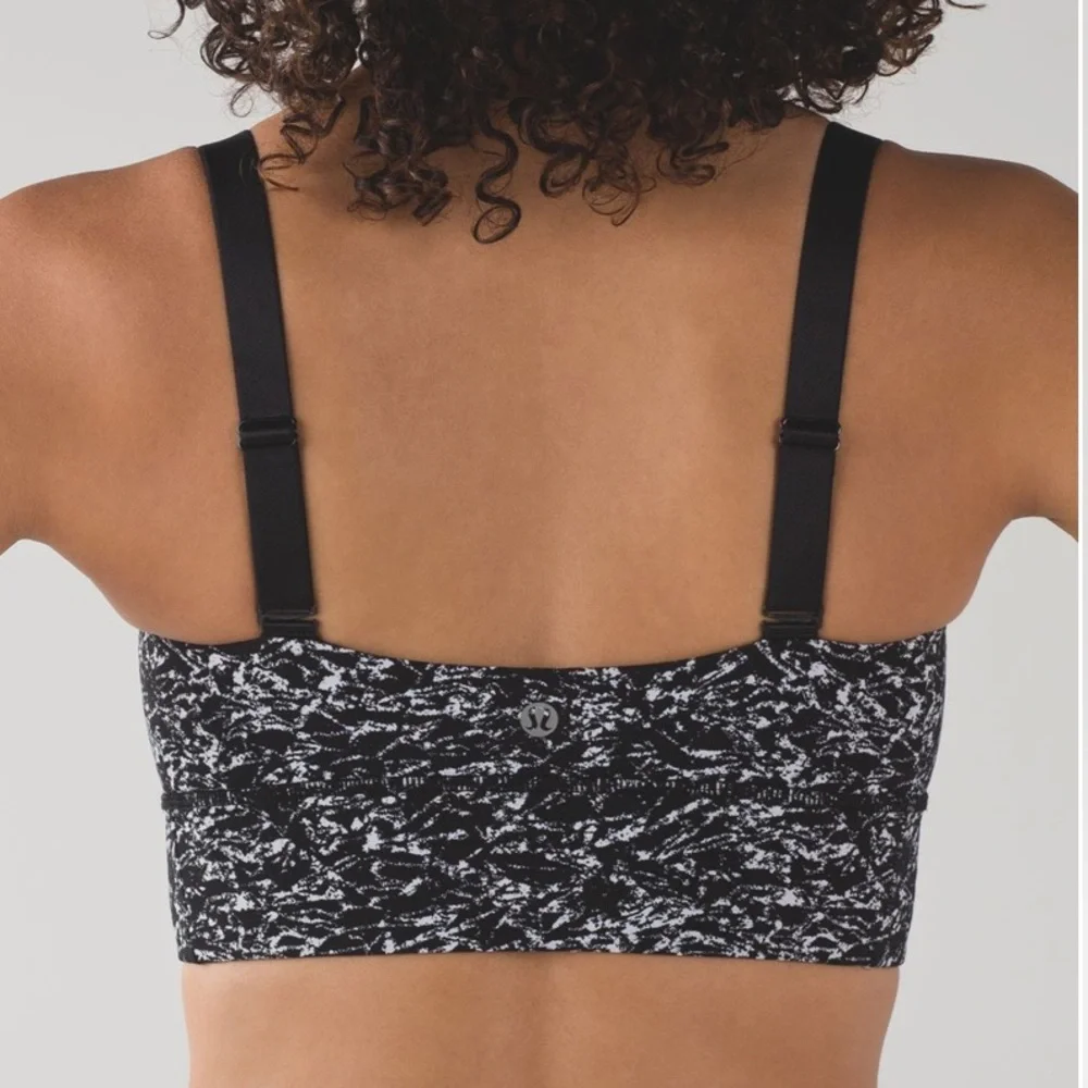NWT Lululemon Both Ways Bra Iced Wave White Black size 4 - Picture 3 of 14
